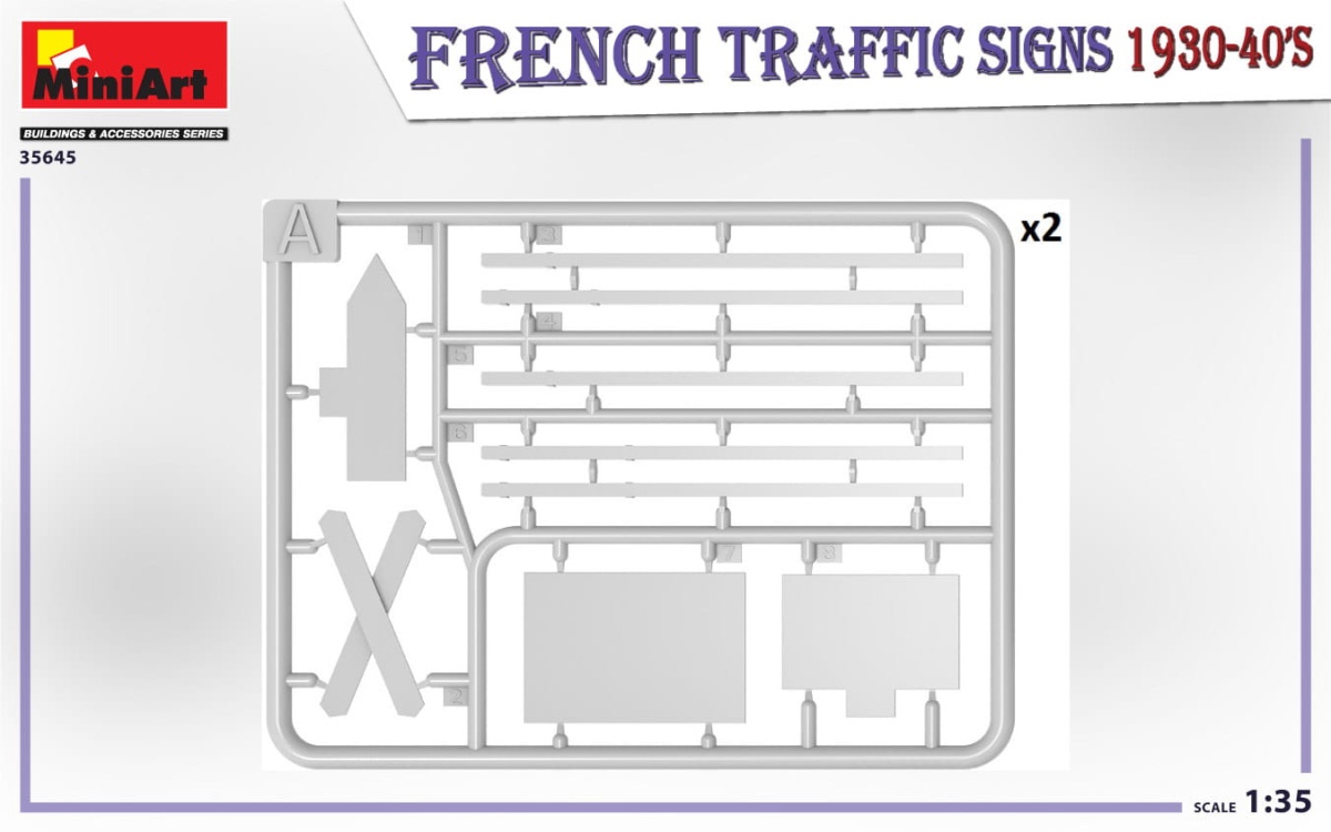 Zdjęcie dodatkowe produktu French Traffic Signs 1930-40s 1:35 MiniArt 35645