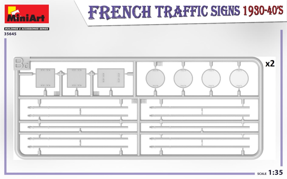 Zdjęcie dodatkowe produktu French Traffic Signs 1930-40s 1:35 MiniArt 35645