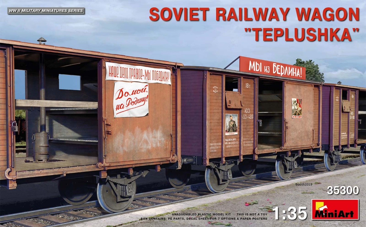 Zdjęcie główne produktu Soviet Railway Wagon Teplushka 1:35 MiniArt 35300