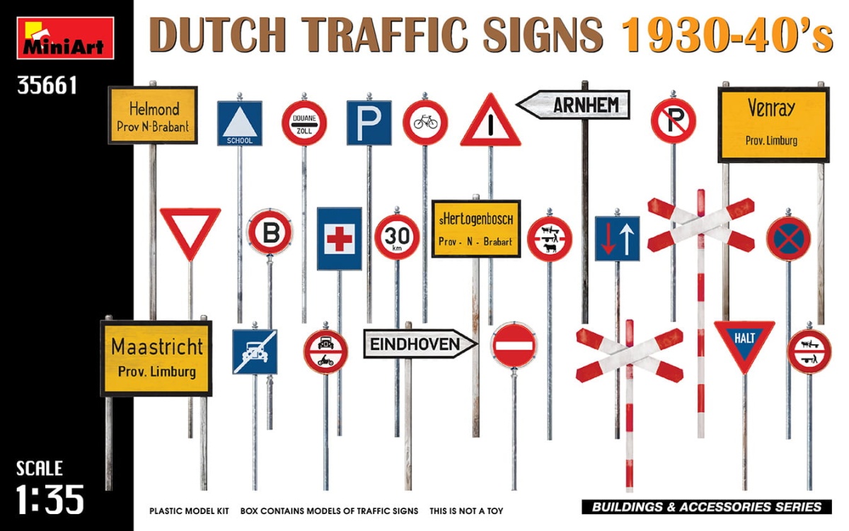 Zdjęcie główne produktu Dutch Traffic Signs 1930-40s 1:35 MiniArt 35661