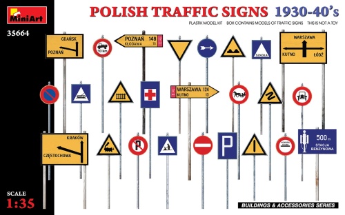Polish Traffic Signs 1930-40s 1:35 MiniArt 35664