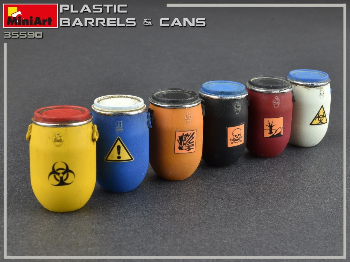 Zdjęcie dodatkowe produktu Plastic Barrels and Cans 1:35 MiniArt 35590