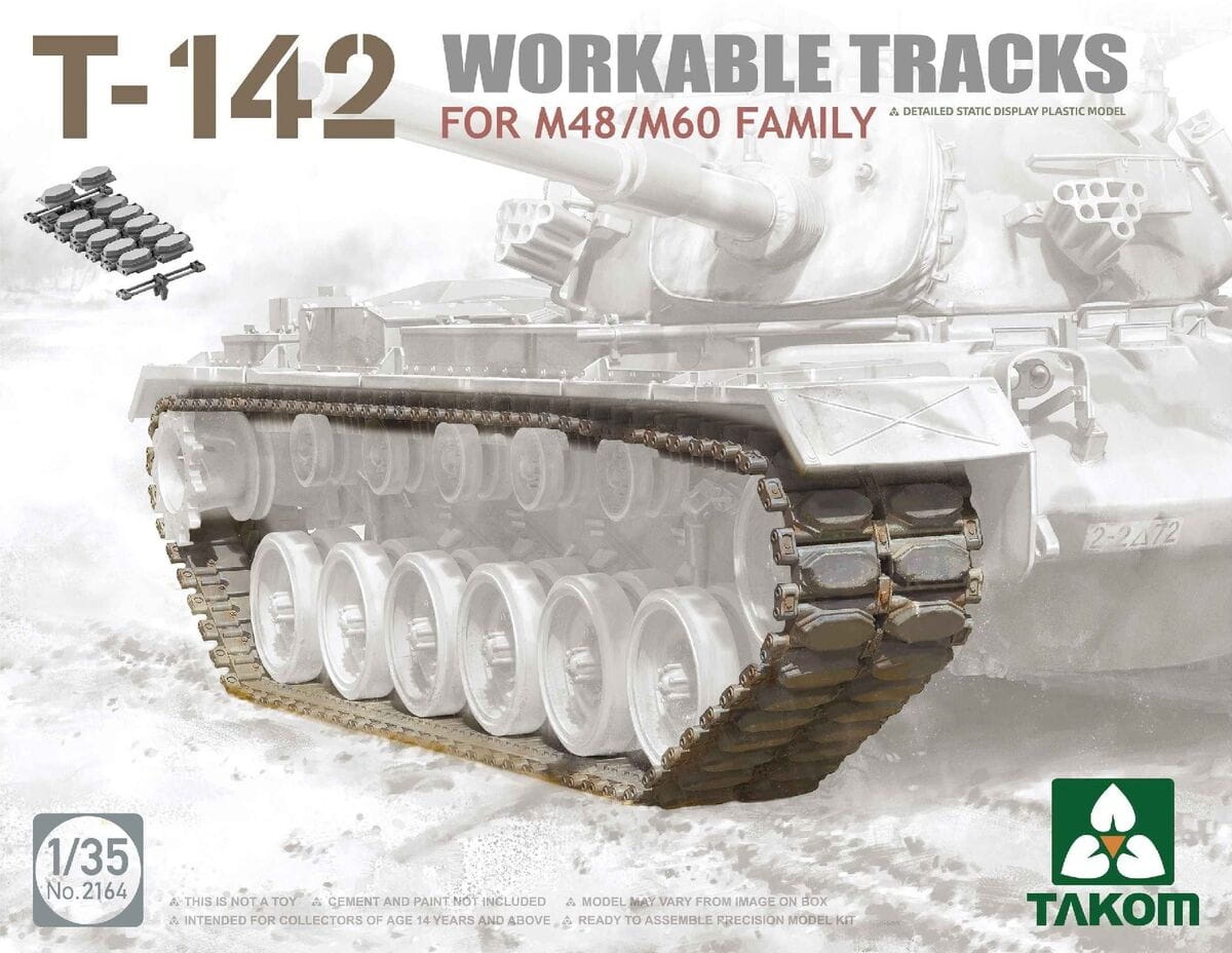 Zdjęcie główne produktu T-142 Workable Tracks for M48/60 1:35 Takom 2164