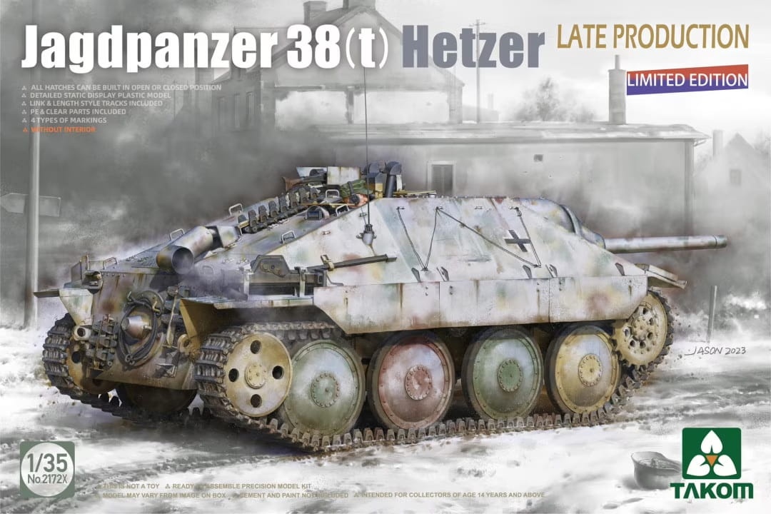 Zdjęcie główne produktu Jagdpanzer 38(t) Hetzer Late Production 1:35 Takom 2172X