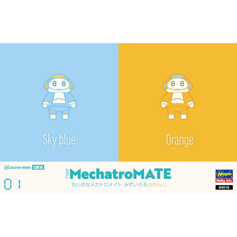 Zdjęcie główne produktu Creator Works Tiny MechatroMate 01 Sky Blue and Orange 1:20 Hasegawa CW16