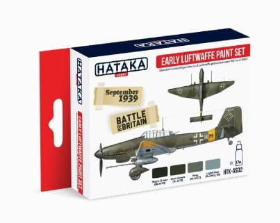 Zdjęcie główne produktu Hataka AS02 Early Luftwaffe Paint Set 17ml