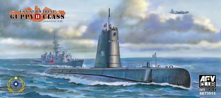 Zdjęcie główne produktu USN Guppy II Class Submarine 1:350 AFV Club SE73513