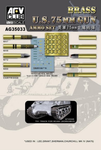 U.S. 75mm Gun Ammo Set 1:35 AFV Club AG35033