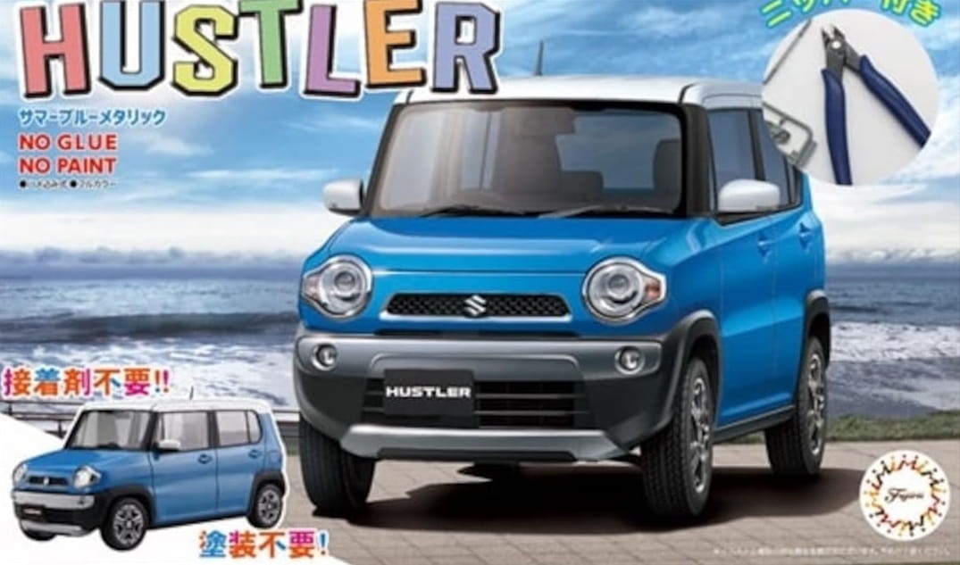 Zdjęcie główne produktu Suzuki Hustler (Summer Blue Metallic) (w/Side Cutter) 1:24 Fujimi 066110