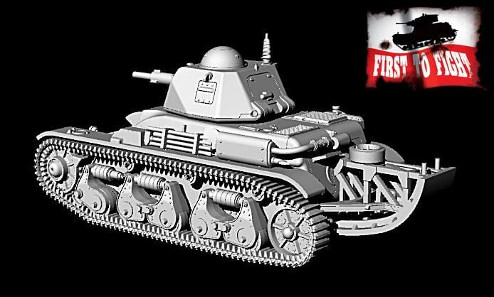 Zdjęcie dodatkowe produktu Renault R39-37 mm SA38 with tail 1:72 First To Fight PL107