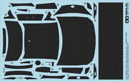 Zdjęcie dodatkowe produktu Toyota 86 Dress-Up Decal Set (Carbon Pattern) 1:24 Tamiya 12659