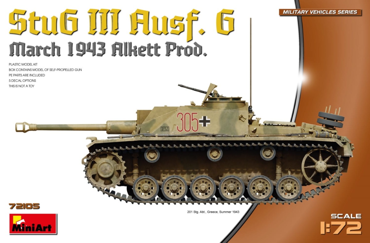 Zdjęcie główne produktu StuG III Ausf. G March 1943 Alkett Prod. 1:72 MiniArt 72105