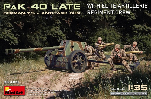 German 7.5cm Anti-Tank Gun Pak 40, Late 1:35 MiniArt 35409