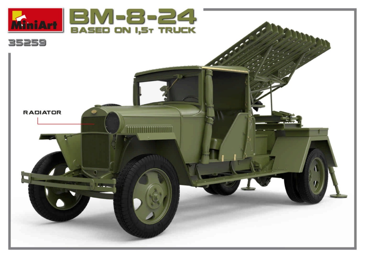 Zdjęcie dodatkowe produktu BM-8-24 on 1,5t truck 1:35 MiniArt 35259