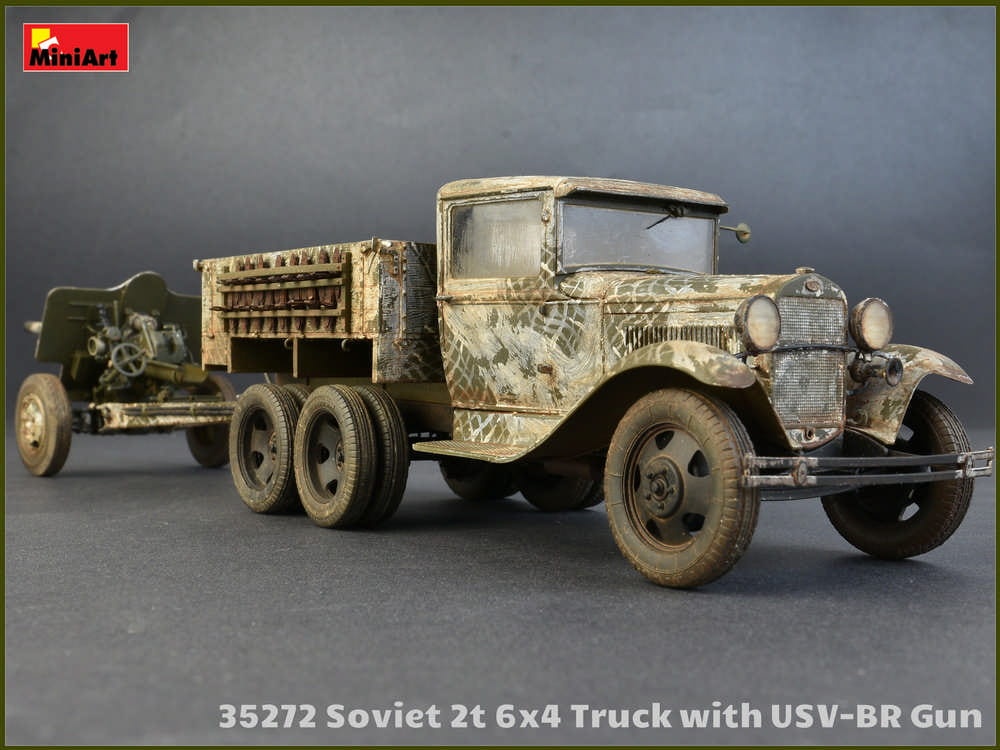 Zdjęcie dodatkowe produktu Soviet 2T 6x4 Truck and 76mm USV-BR Gun 1:35 MiniArt 35272