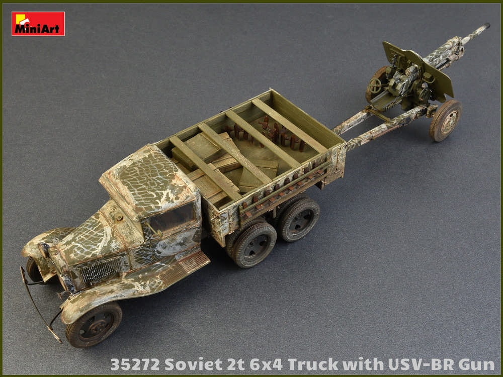 Zdjęcie dodatkowe produktu Soviet 2T 6x4 Truck and 76mm USV-BR Gun 1:35 MiniArt 35272