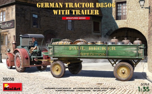 German Tractor D8506 with trailer 1:35 MiniArt 38038