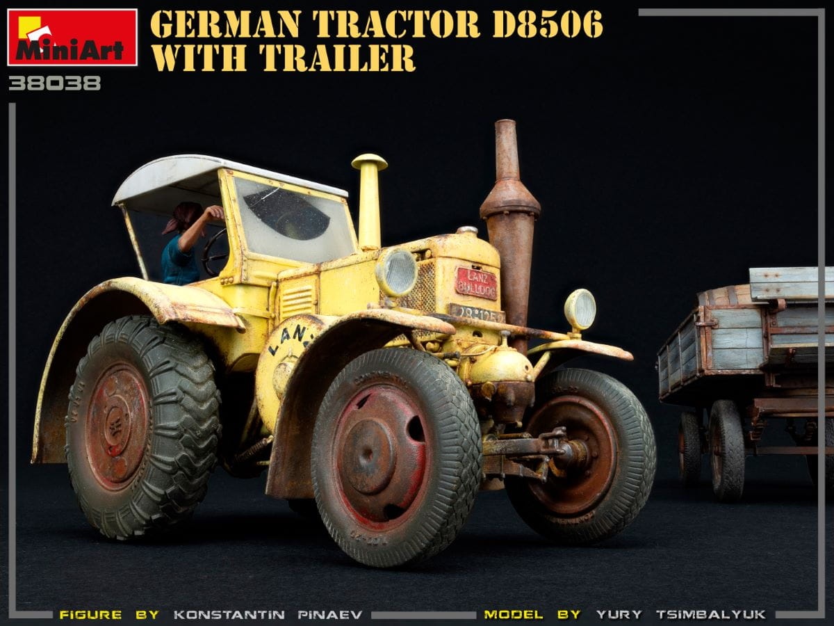 Zdjęcie dodatkowe produktu German Tractor D8506 with trailer 1:35 MiniArt 38038