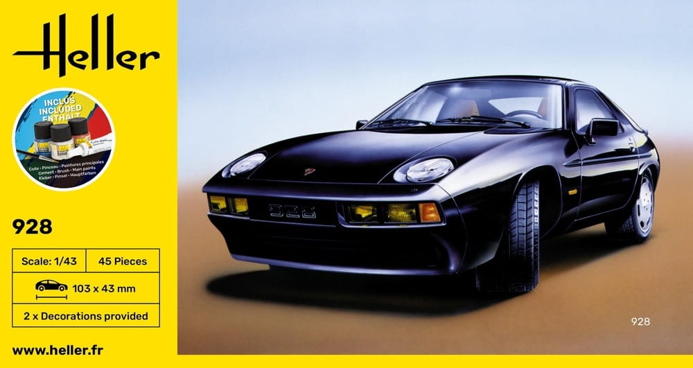 Zdjęcie dodatkowe produktu Porsche 928 STARTER KIT 1:43 Heller 56149