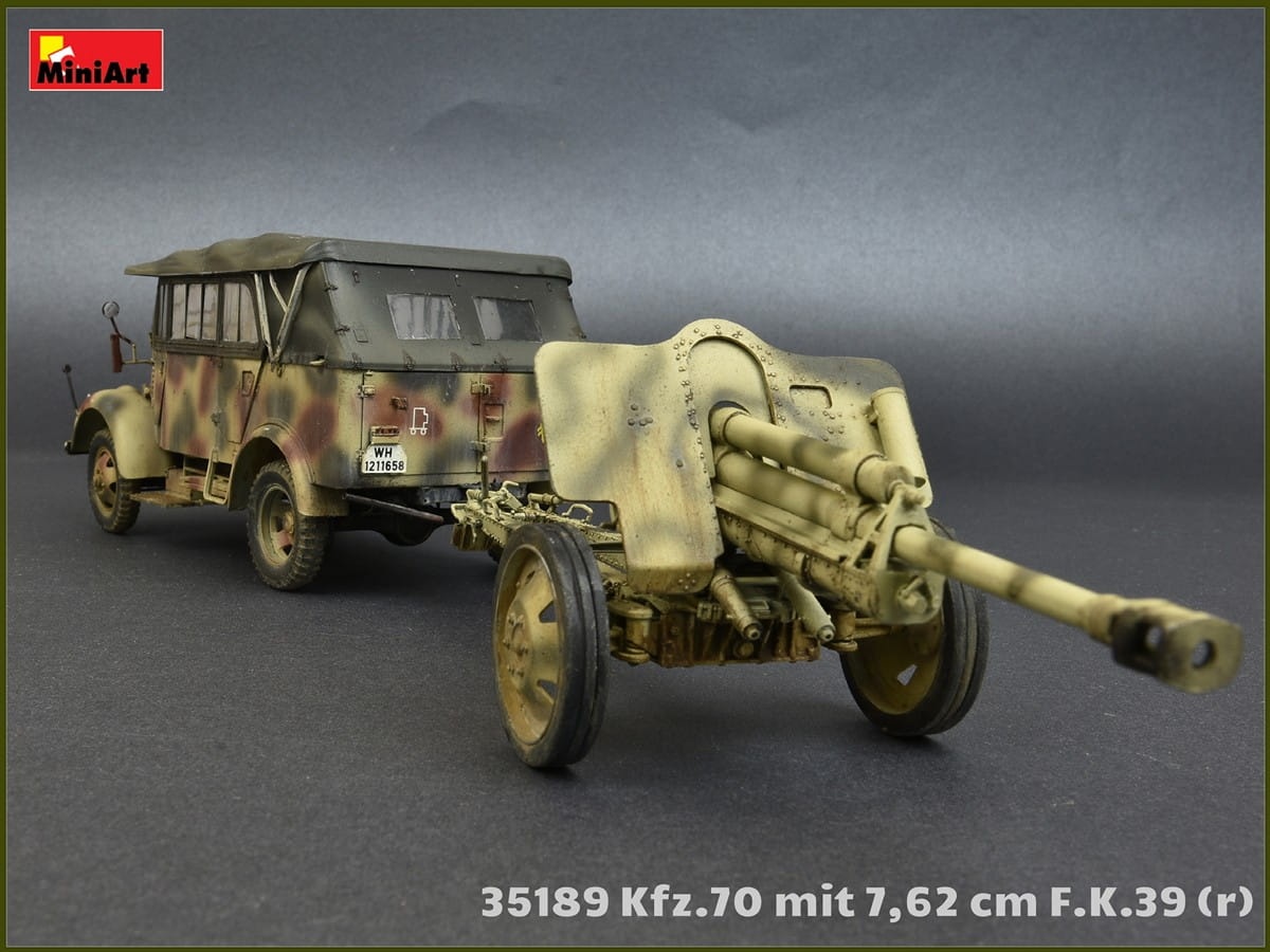 Zdjęcie dodatkowe produktu Kfz. 70 with 7.62cm F.K. 39 (r) 1:35 MiniArt 35189