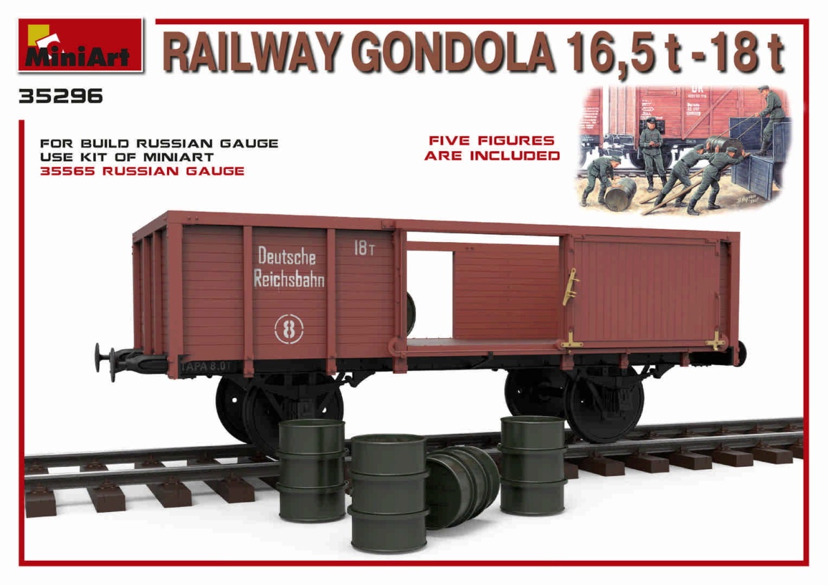 Zdjęcie dodatkowe produktu Railway Gondola 16,5-18t 1:35 MiniArt 35296