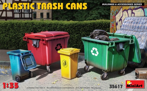 Plastic Trash Cans 1:35 MiniArt 35617