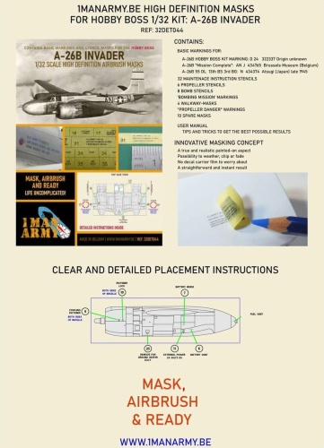 Masks A-26B Invader 1:32 1 Man Army 32DET044