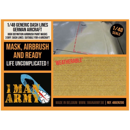 Generic Dash Lines German Aircraft 1:48 1 Man Army masks 48GEN200
