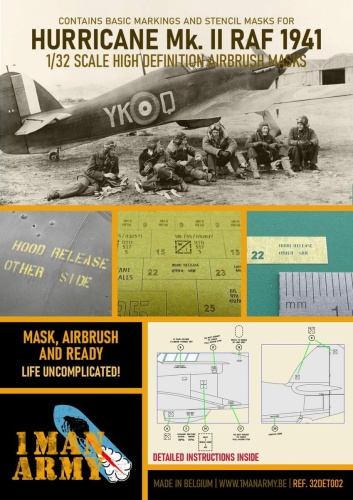 Masks Hurricane Mk. II RAF 1941 1:32 1 Man Army 32DET002