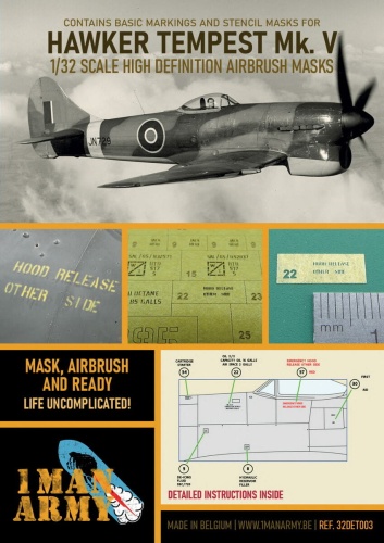 Hawker Tempest Mk.V 1:32 1 Man Army masks 32DET003