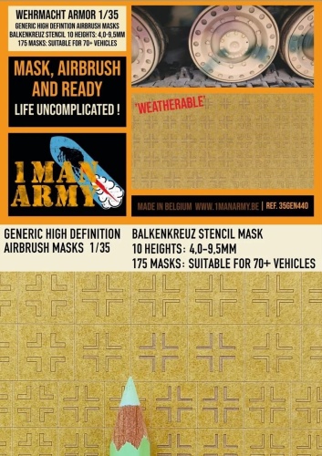 Balkenkreuz Stencil Masks 1:35 1 Man Army 35GEN440