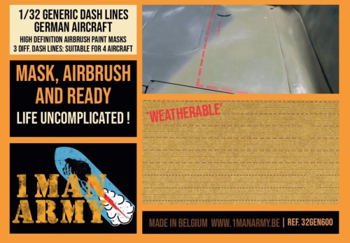 Dash Lines German Aircraft 1:32 1 Man Army masks 32GEN600