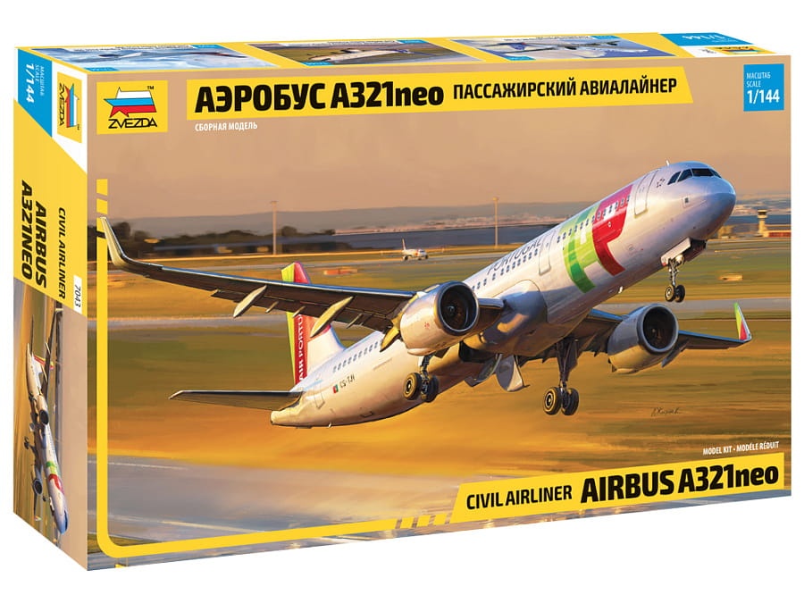 Zdjęcie główne produktu Airbus A-321neo 1:144 Zvezda 7043