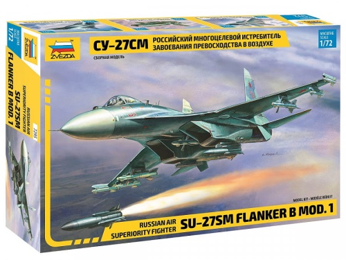 Su-27SM Flanker B Mod 1 air superiority fighter 1:72 Zvezda 7295