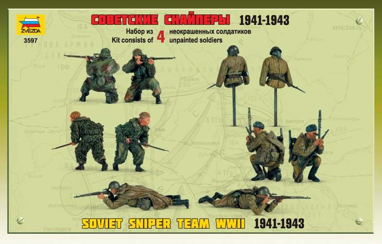Zdjęcie dodatkowe produktu Sowieccy snajperzy 1941-1943 1:35 Zvezda 3597