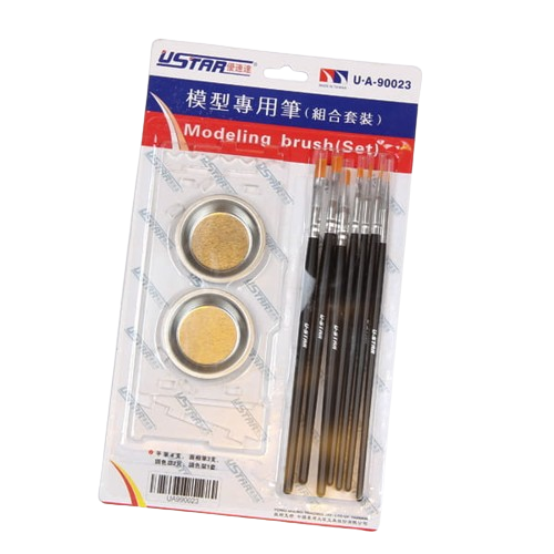 Modeling brush set (7pcs) with bowls U-Star 90023