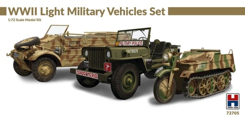 WWII Light Military Vehicles Set 1:72 Hobby 2000 72705