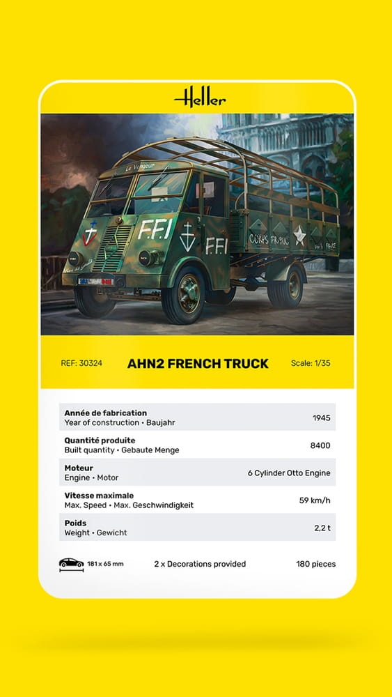 Zdjęcie dodatkowe produktu AHN2 French Truck 1:35 Heller 30324