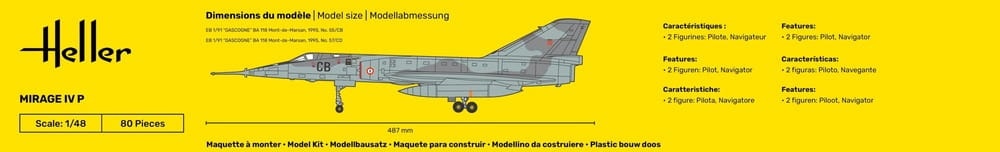 Zdjęcie dodatkowe produktu Mirage IV P 1:48 Heller 80493