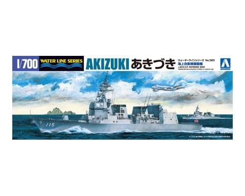 Zdjęcie główne produktu Water Line Series No. 023 JMSDF Defense Ship Akizuki 1:700 Aoshima 00787