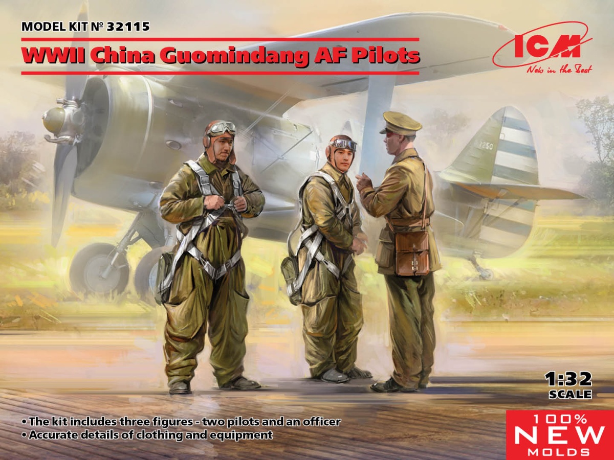 Zdjęcie główne produktu WWII China Guomindang AF Pilots 1:32 ICM 32115