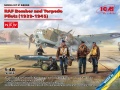 Zdjęcie główne produktu RAF Bomber and Torpedo Pilots (5 figurek) 1:48 ICM 48090