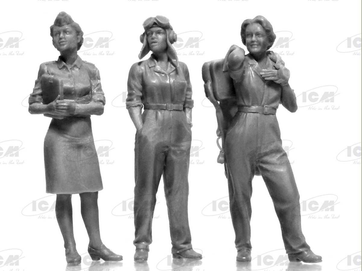 Zdjęcie dodatkowe produktu US WASP (1943-1945) (3 figurki) 1:32 ICM 32108
