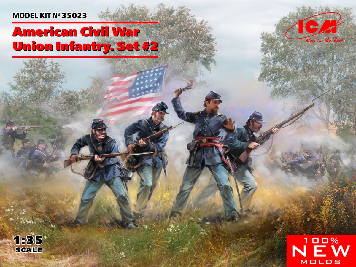 Zdjęcie główne produktu American Civil War Union Infantry. Set 2 1:35 ICM 35023