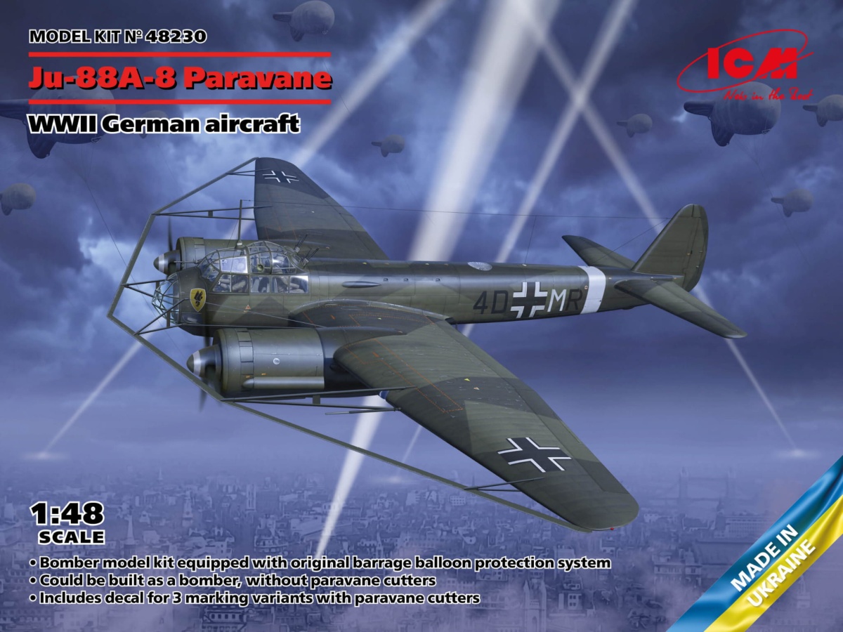 Zdjęcie główne produktu Ju-88A-8 Paravane 1:48 ICM 48230