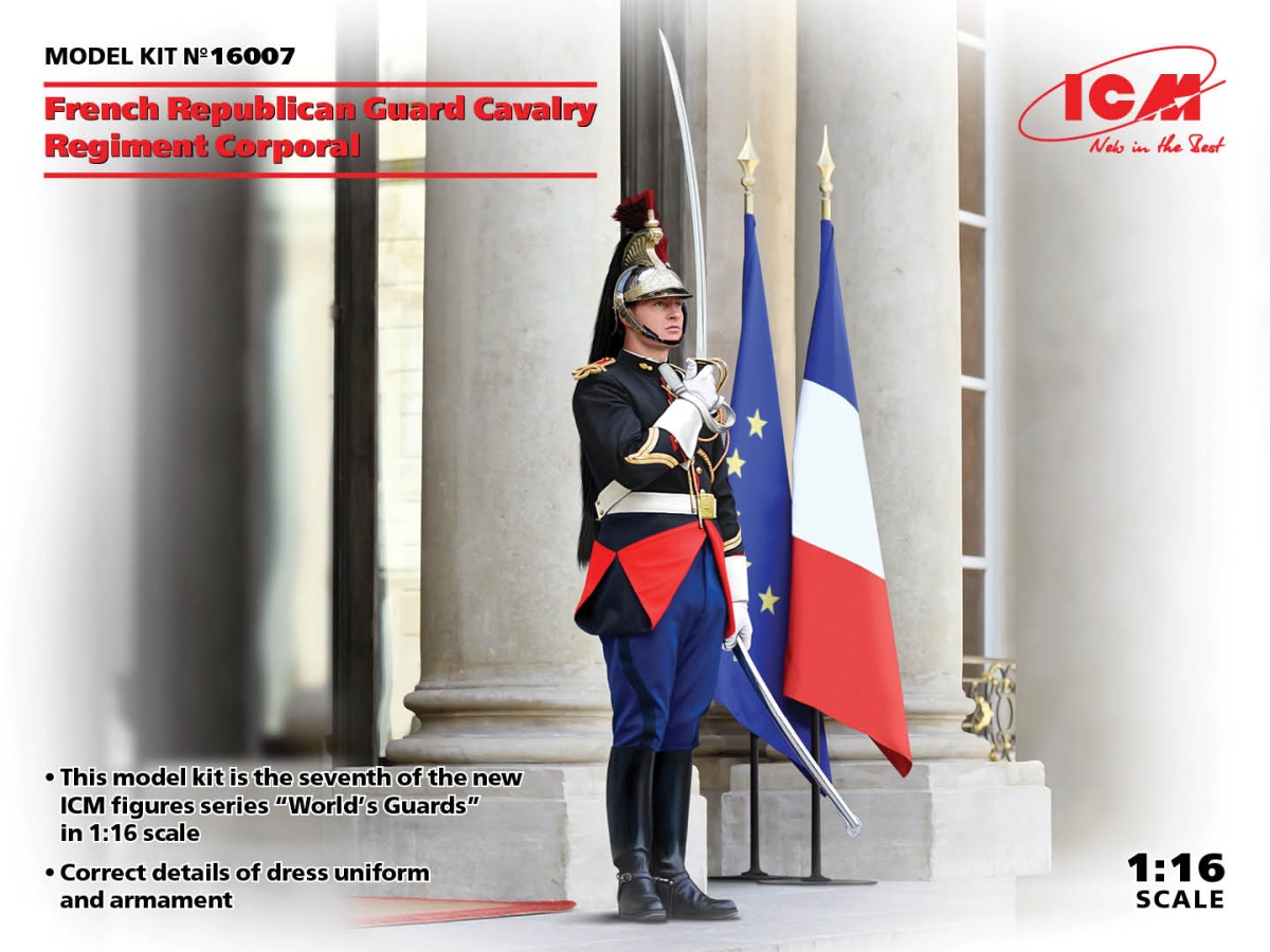 Zdjęcie główne produktu French Republican Guard Cavalry Regiment Corporal 1:16 ICM 16007