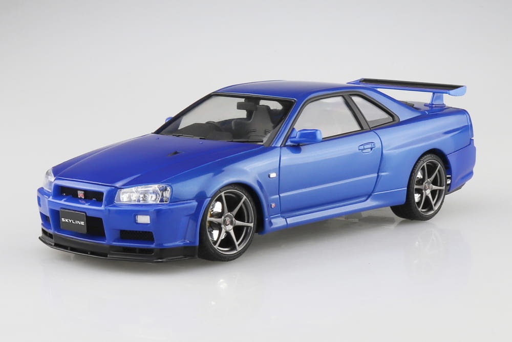 Zdjęcie dodatkowe produktu Nissan Skyline R34 GT-R V-spec II BNR34 Pre-painted 1:24 Aoshima 06557