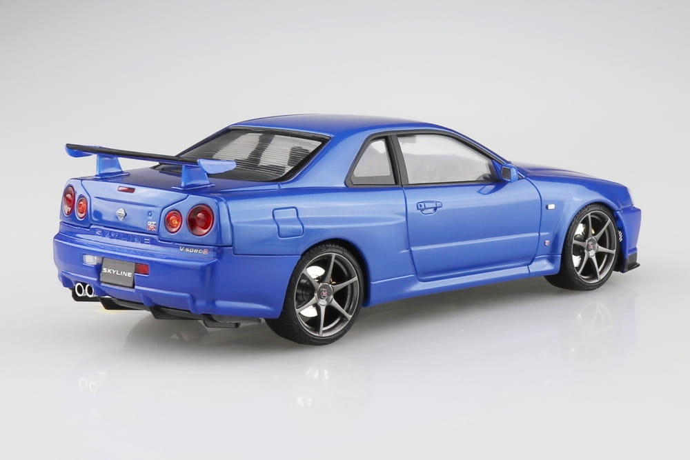 Zdjęcie dodatkowe produktu Nissan Skyline R34 GT-R V-spec II BNR34 Pre-painted 1:24 Aoshima 06557