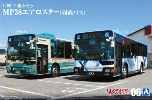 Mitsubishi Fuso MP38 Aero Star (Seibu Bus) 1:80 Aoshima 06185