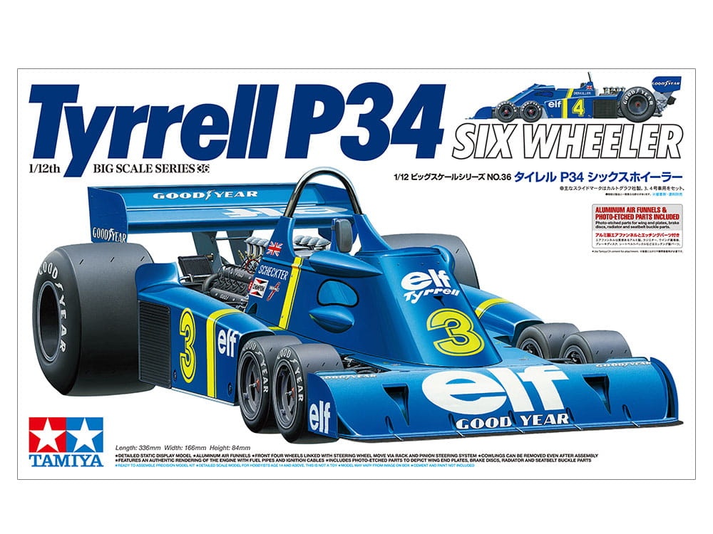 Zdjęcie główne produktu Tyrrell P34 Six Wheeler (w/Etching Parts) 1:12 Tamiya 12036